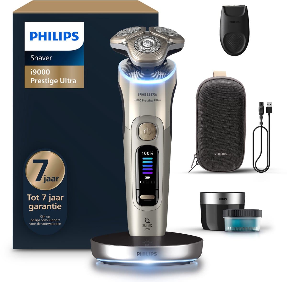 PHILIPS Shaver i9000 Prestige Ultra Wet&Dry  XP9403/31 Scheerapparaat Zilver — afbeelding 1