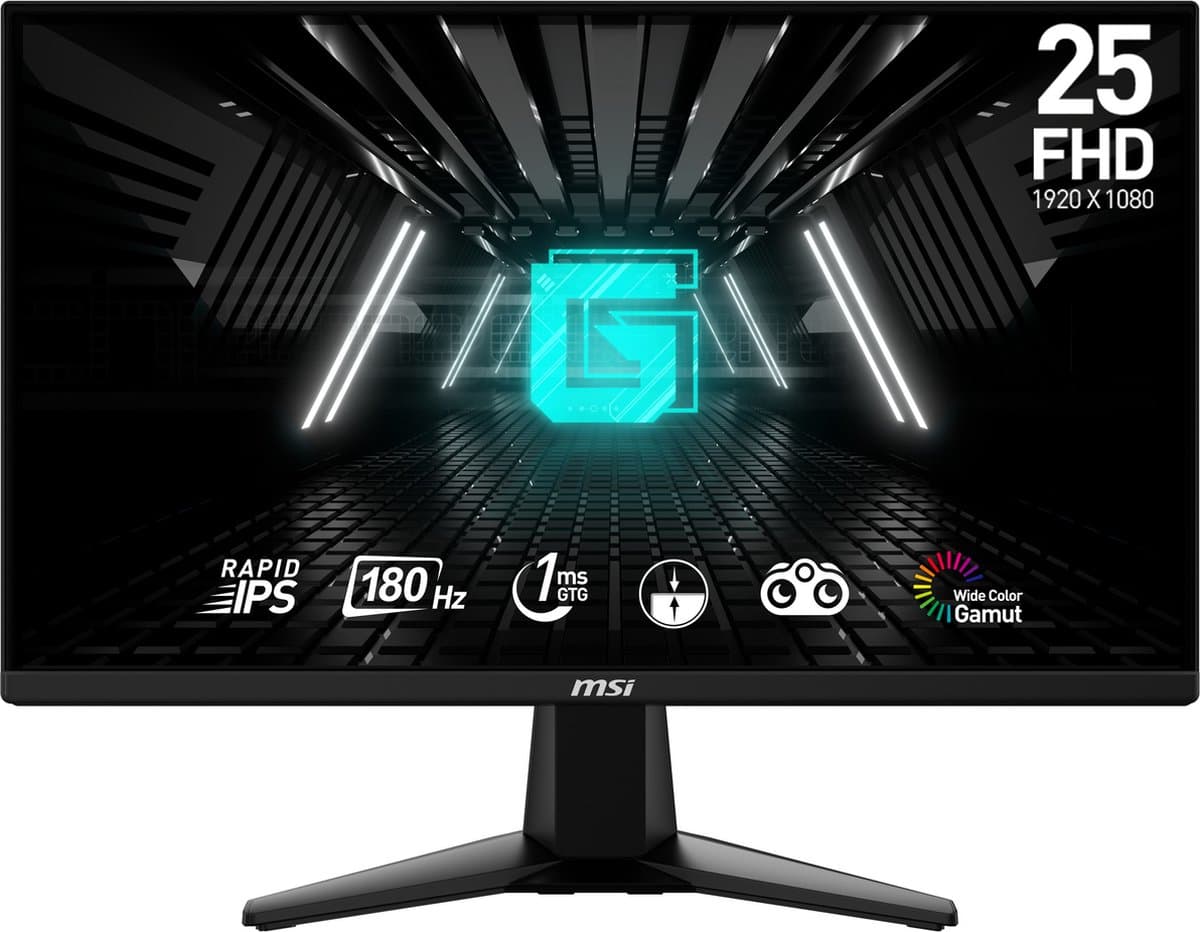 MSI G255F computer monitor 62,2 cm (24.5") 1920 x 1080 Pixels Full HD LCD Zwart — afbeelding 1