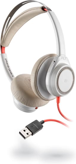 Plantronics Blackwire C7225 binaural USB ANC On Ear headset Telefoon Kabel Stereo Wit Noise Cancelling Microfoon uitsch — thumbnail 5