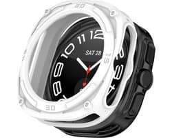 By Qubix - TPU Harnas case (open front) - Wit - Geschikt voor Samsung Galaxy Watch Ultra / Ultra 2025 47mm