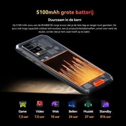 Blackview BV4800 SE - Robuuste Smartphone - 12GB RAM - 64GB - 6,56 inch - Dual 4G LTE - Android 15 - IP68 Waterdicht - NFC - GPS - Groen — thumbnail 5