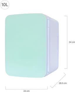 Minibar - Mini Koelkast Glazen Deur - Drankenkoelkast - Flessenkoelkast - 10L- Blauw — thumbnail 3