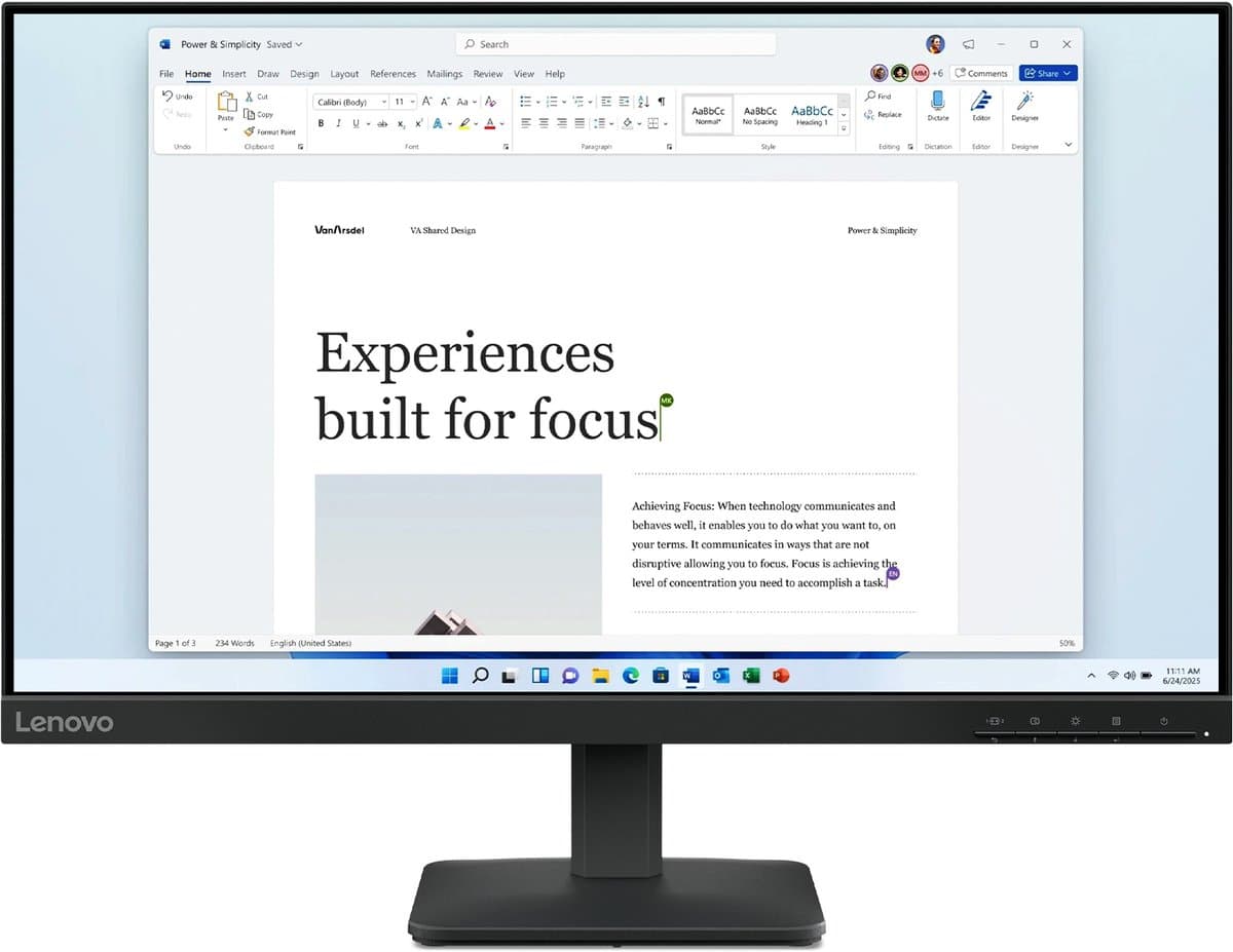 Lenovo 68C2KAC1EU - Full HD IPS Monitor - 24 inch - 100Hz — afbeelding 1