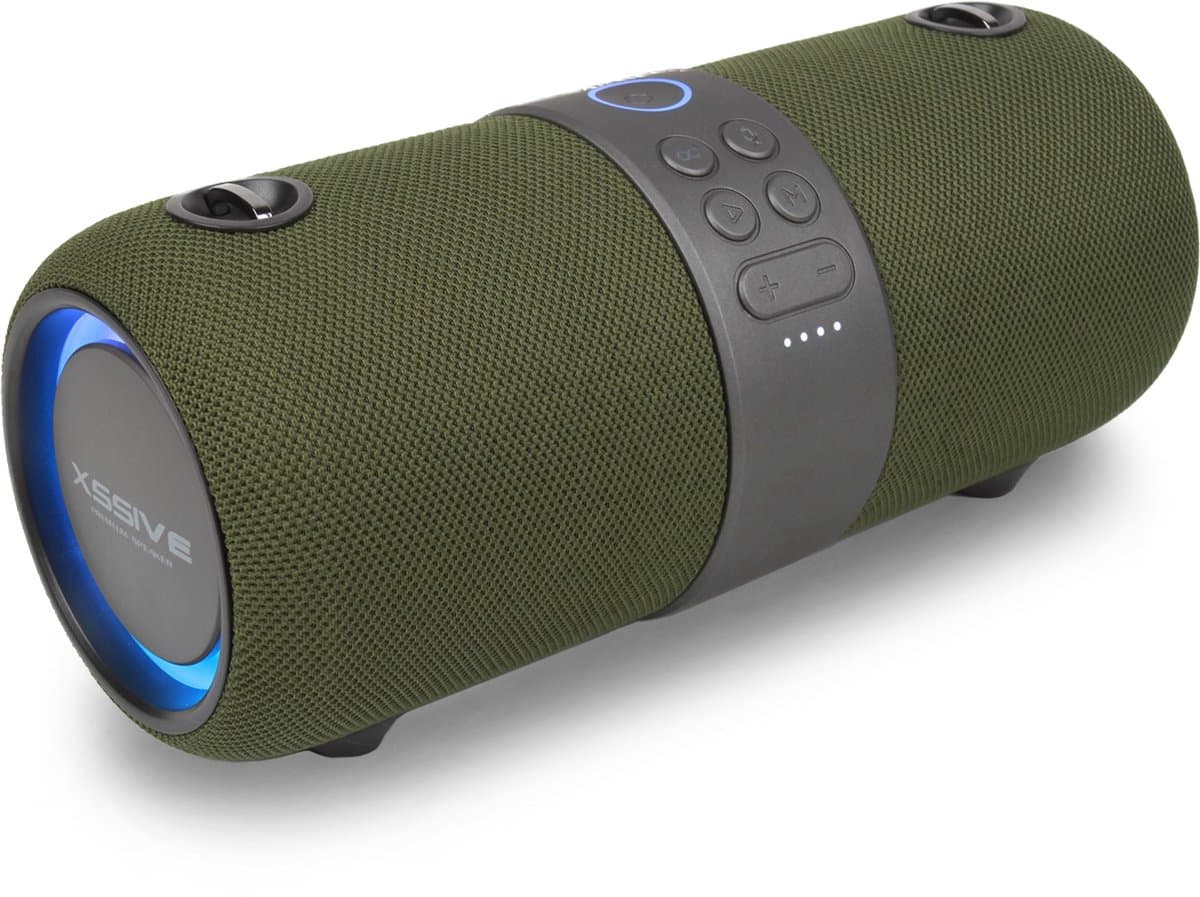 Xssive BSP05 Premium Bluetooth Speaker - 30W Vermogen - IPX6 Waterdicht - TWS Technologie - RGB Verlichting - Powerbank Functie - Groen — afbeelding 1