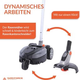 Accu-grasmaaier, Grastrimmer en Heggenschaar voor Kleine Tuinen - 3-in-1 Ontspannen Tuinieren — thumbnail 4
