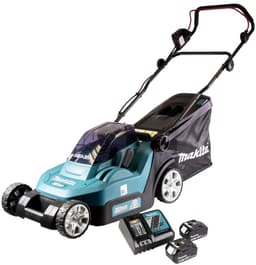 Makita DLM 432 RM2 accu grasmaaier 36 V ( 2x 18 V ) 43 cm borstelloos + 2x accu 4.0 Ah + lader — thumbnail 2