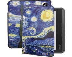 Lunso Geschikt voor Kobo Libra Colour hoes (7 inch) - sleepcover - Van Gogh Sterrennacht