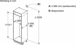 Siemens KI86V5SE0 - iQ100 - Inbouw koel-vriescombinatie - 177.2 x 54.1 cm - 267 l - Zeer stil - Energielabel E — thumbnail 16