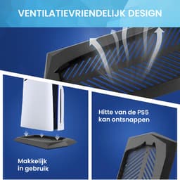 YONO Standaard Vertical geschikt voor Playstation PS5 SLIM - Stand - Houder - Accessoires - Zwart — thumbnail 3