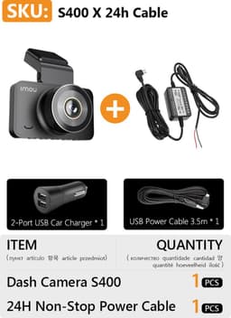 IMOU Dashcam S400 2K 1440P Auto Video Recorder Zwart — thumbnail 3