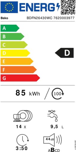 Beko BDFN26430WC vaatwasser Vrijstaand 14 couverts D — thumbnail 2