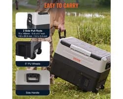 Auto Koelkast Camping Koelkast Koelkast Boot 55 L koelbox 12/24 V draagbare koelkast elektrische vriezer kleine vriezer -20 ~ 10 °C