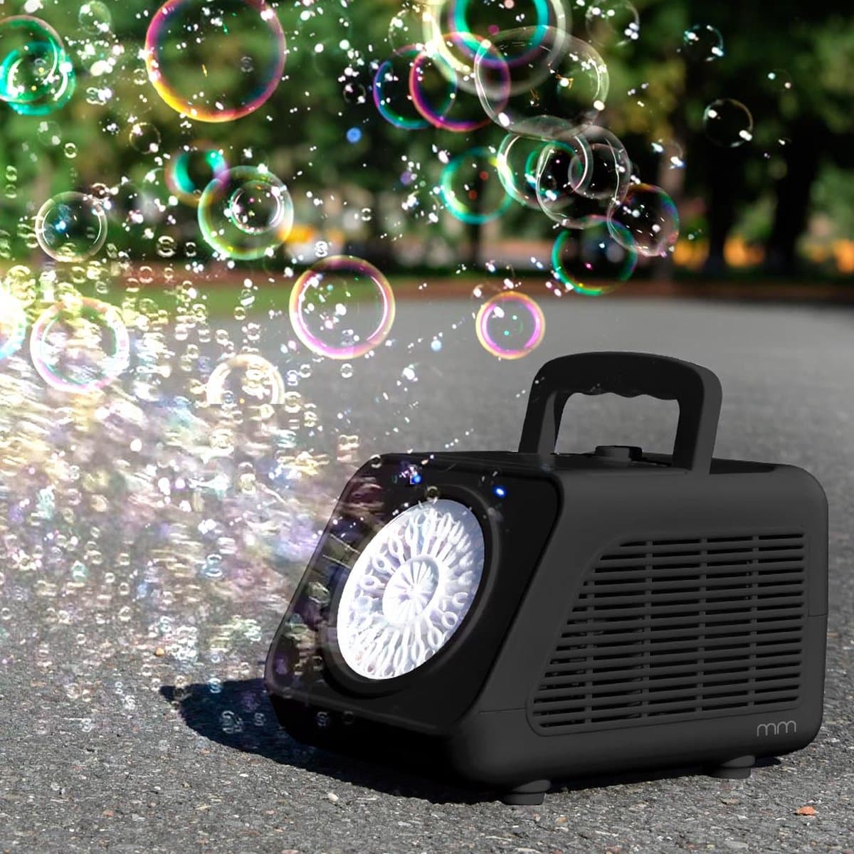 MikaMax Bubble Machine - Automatische Bellenblaasmachine met 20 Gaten, LED Licht en 2 Snelheden — afbeelding 1