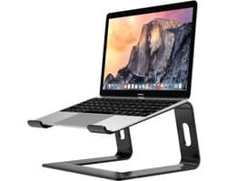 Laptopstandaard - Universeel 10 tot 17 inch - Aluminium - Zwart - Alle laptops- Ergonomisch - Laptop Standaard Verhoger
