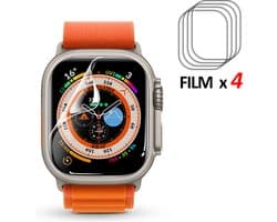 Stravo 4-Pack Apple Watch Schermbeschermer voor Apple Watch Ultra 2/1 - 49mm - Geavanceerd TPU Materiaal [Geen Glas], Zelfherstellend, Krasbestendig HD Helder Folie voor iWatch Ultra 2 1 49mm - Eenvoudige Installatie