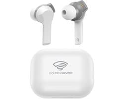 Golden Sound draadloze oordopjes - Bluetooth oordopjes - Sport oordopjes - Bluetooth Oortjes - Geschikt voor elke laptop en smartphone - Wit - Active Noise cancelling