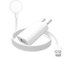 USB kabel geschikt voor Apple Watch Series 1 / 2 / 3 / 4 / 5 / 6 / 7 / 8 / SE Wit