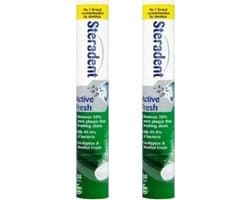Steradent Reinigingstabletten - Active Fresh 2 x 30 Tabletten