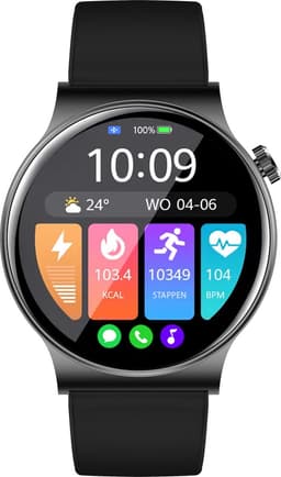 OOQE WATCH CS PRO - Smartwatch Heren en Dames | Geschikt voor iOS en Android | Full HD | Notificaties | Gezondheidsanalyse | Sportanalyse | GPS Koppeling | Bellen | Muziek/Audio Luisteren | Spelletjes | Ergonomisch | Nederlandstalig | Rosé Goud — thumbnail 2