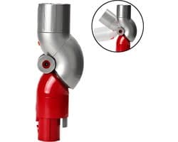 Adapter Met Snelle Ontgrendeling Geschikt Voor Dyson V11, V10, V8 & V7 - Multi Hoek Rotatie Tot 90 Graden - Ergonomisch Stofzuigen - Steelstofzuiger Onderdelen - Rood/Grijs