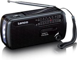 Lenco Noodradio - Draagbare opwindbare Radio - Radio op batterijen - Powerbank - Zaklamp - Noodpakket - MCR-113BK - Zwart — thumbnail 1