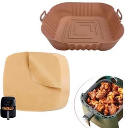 Silicone Oven Airfryer Vierkant Model Bakmat 20 cm - Kleurrijk Hittebestendig Afwasbaar — thumbnail 1
