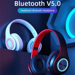 Pro Care Excellent Quality® Headset met Microfoon LED verlichting - Headset Draadloos - Bluetooth - Active Noise Reduction - SD card mogelijkheid - Kleur Wit — thumbnail 5