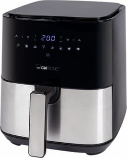 Clatronic FR 3782 H Enkel 5 l Vrijstaand 1450 W Heteluchtfriteuse Zwart, Roestvrijstaal — thumbnail 1