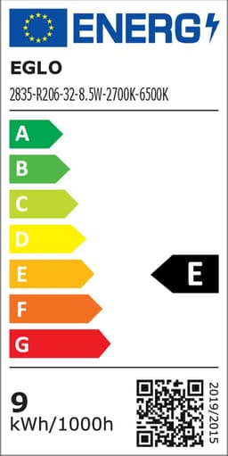 EGLO Kostrena Plafondventilator met lamp - Ø 45,5 cm - 3 snelheden - Instelbaar wit licht - Dimbaar - AC longer life - Wit/Grijs - Sterren - Glinsterend — thumbnail 2