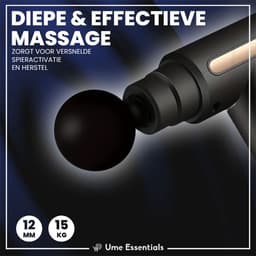 Ume Essentials - Massage Gun - Professioneel en Krachtig - Massage Apparaat - Draadloos - Fitness - Zwart — thumbnail 4