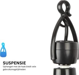Plafondventilator - 2 Meter lang Snoer - 40cm Ø - Kunststof - Slaapkamer - Woonkamer - Plafond Ventilator - 5W - Opvouwbaar - Stil 25 dB - Wit — thumbnail 3