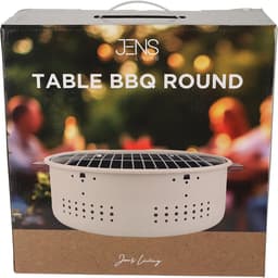 JENS Living houtskool tafel BBQ - Ronde BBQ - Tafel barbecue - 32 CM - Créme — thumbnail 5