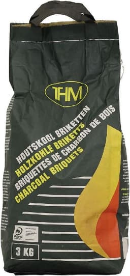 Houtskoolbriketten - 3 kg - PEFC — thumbnail 2