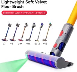 Shenna Commerce - Gemotoriseerde roterende Stofzuigerborstel -Compatible met Dyson V7 V8 V10 V11 V15 - Stofzuiger opzetstuk - Directe aandrijving – Accessoires - Vloerborstel met laser lighting voor tapijten en harde vloeren — thumbnail 2