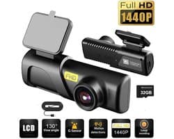 Dashcam - Auto Dashcam 2K - Met Wifi en Bluetooth - Motion Detection - Voice Assist - Nachtzicht - Crash Detection - Parkeerbewakingssensor