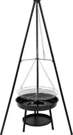 LUND Driepoot Barbecue met Vuurkorf – Houtskoolgrill – Verstelbare Hoogte – Ø 46 cm — thumbnail 1