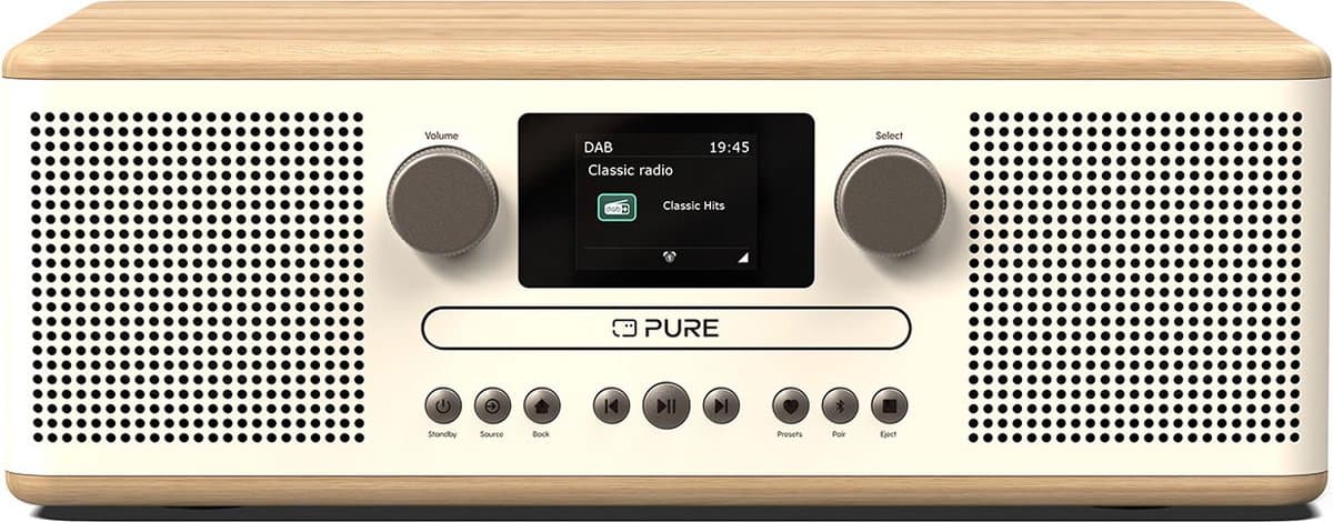 Pure Classic C-D6 CottonWhite stereo tafelradio — afbeelding 1