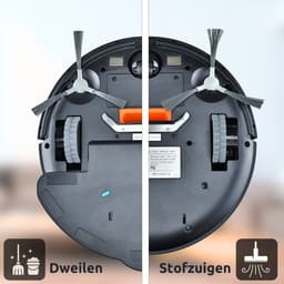 CleanDays Robotstofzuiger met dweilfunctie - Slimme navigatie - Dweilrobot - Robotstofzuiger met laadstation - Werkt met huisdieren - Inclusief Nederlandstalige app & afstandsbediening - D2-001 — thumbnail 4