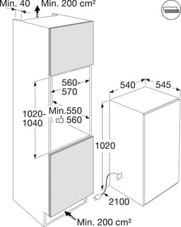 ETNA KVS5102 - Inbouw sleepdeur koelkast met vriesvak - 102cm - Elektronische thermostaat - Luchtvochtigheidsregeling groenteladeFastFreeze — thumbnail 3