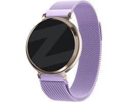 Bandz Milanese Loop band - Milanees smartwatch bandje 14mm met magneetsluiting geschikt voor Garmin Lily 2 (alleen tweede versie) - lichtpaars