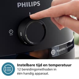Philips 1000 Series Airfryer - NA120/00 - Draaiknopbediening - 4.2L - Tot 4 Personen - Zwart — thumbnail 2