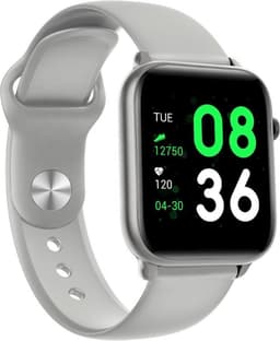 Belesy® Pro - Smartwatch Dames - Smartwatch Heren - Horloge - 1.3 inch - Kleurenscherm - Full Touch - Stappenteller - Grijs - Siliconen — thumbnail 3
