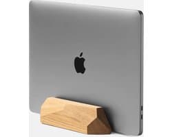 Oakywood Laptop Dock - Massief Eiken - Echt Hout Verticale MacBook/Laptop Standaard - Clean Desk Design