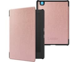 Lunso Geschikt voor Kobo Aura Edition 2 hoes (6 inch) - sleepcover - Rose Goud