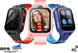 GPSHorlogeKids© - GPS horloge kind - smartwatch kinderen - WhatsApp - 4G videobellen - spatwaterdicht - SOS alarm - Dual Camera - gezichtsherkenning - incl. SIM - DUO Blauw — thumbnail 2