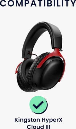 kwmobile microfoon voor gaming headset - geschikt voor Kingston HyperX Cloud III - 10 cm - In zwart — thumbnail 5