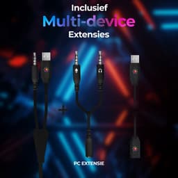 Spirit of Gamer Headset – Gaming Headset – Met Microfoon – Geschikt voor Ps4/Ps5/Xbox/Pc/Nintendo Switch - Buigbare Microfoon – Kabellengte 1.20m – Zwart — thumbnail 2