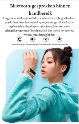 Kiraal Diva - Stijlvolle Activity Tracker - Functioneel - Android & iOS - RVS - Zwart — thumbnail 5