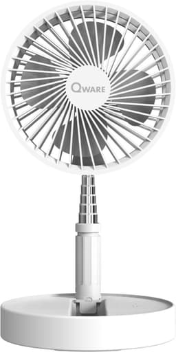 Qware - Portable Mini Desk Fan -White — thumbnail 1