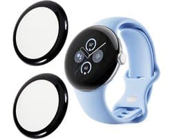 Screen Protector Geschikt voor Google Pixel Watch 2 / Pixel Watch Full Cover Zwart (2-Pack)